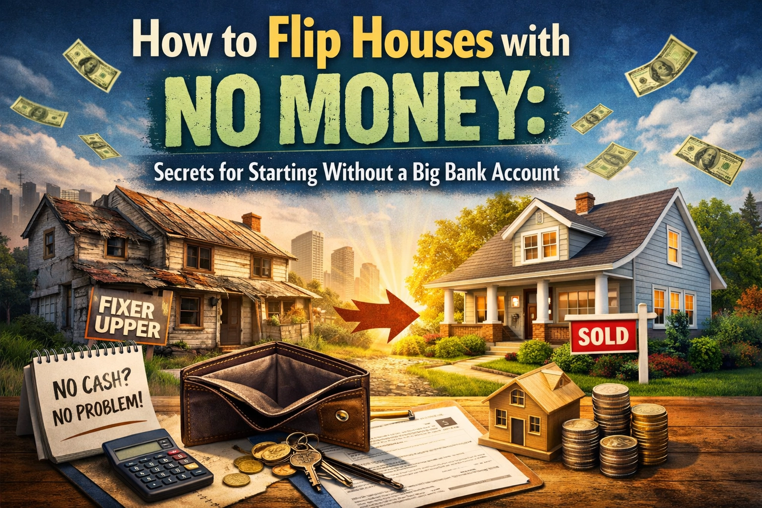 How to Flip Houses with No Money: Secrets for Starting Without a Big Bank Account